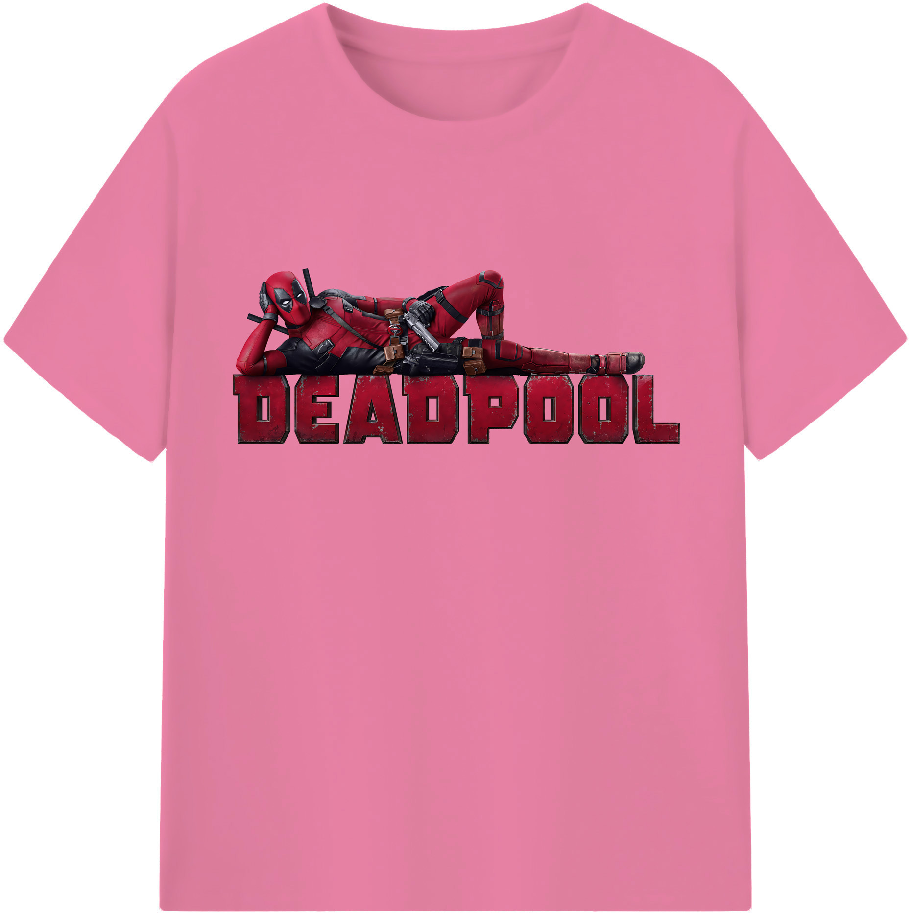 （画像用） Deadpool デッドプール 綿100％半袖Tシャツ（フロントプリント）